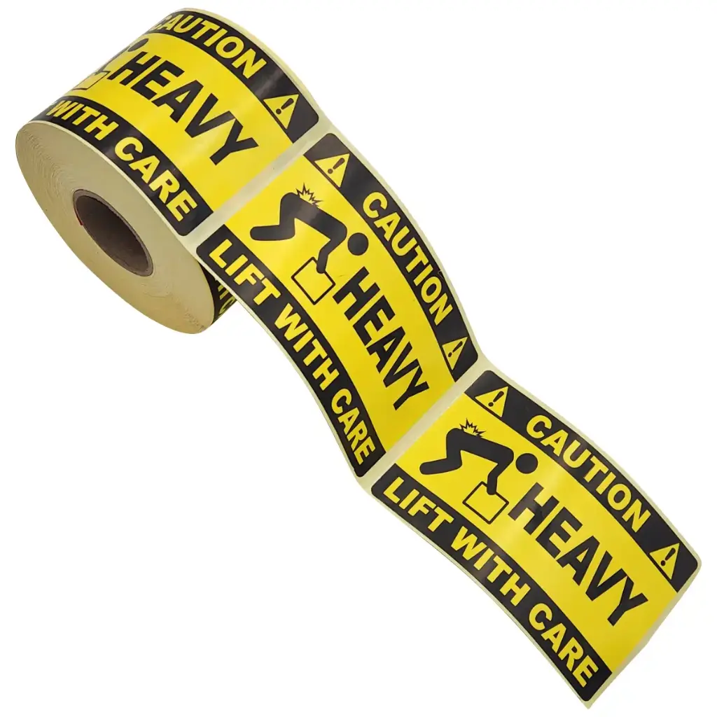 Caution Heavy Label Roll