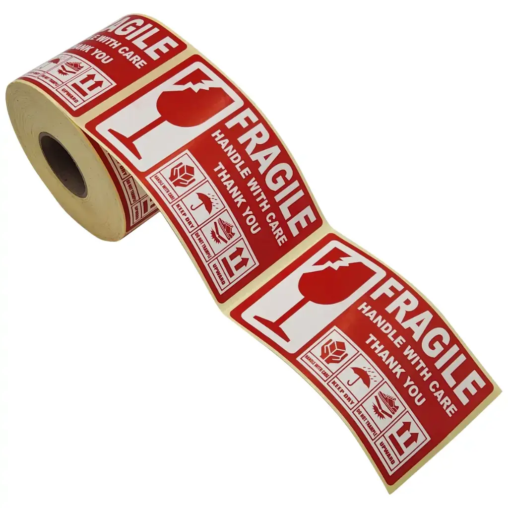 Fragile Handle With Care Label Sticker Roll