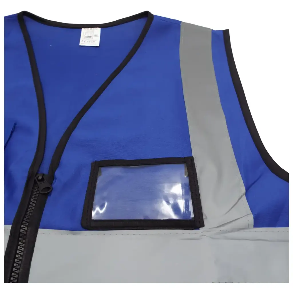 Reflective Vest with Pockets - Blue