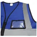 Reflective Vest with Pockets - Blue