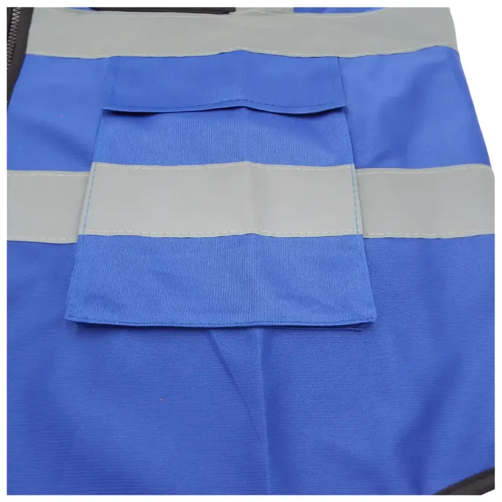 Reflective Vest with Pockets - Blue