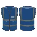 Reflective Vest with Pockets - Blue