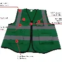 Green Reflective Vest with Pockets