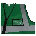 Green Reflective Vest with Pockets