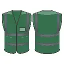 Green Reflective Vest with Pockets