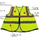 Lime Reflective Vest with Pockets