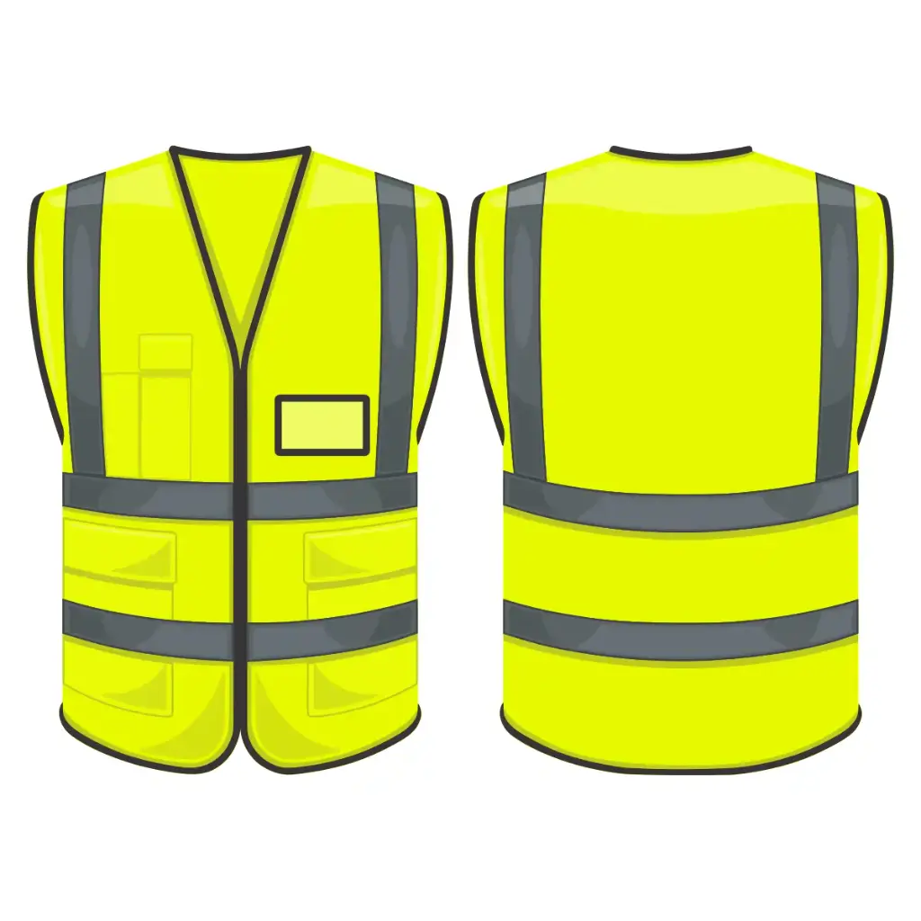 Lime Reflective Vest with Pockets