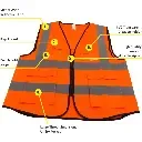 Orange Reflective Vest with Pockets