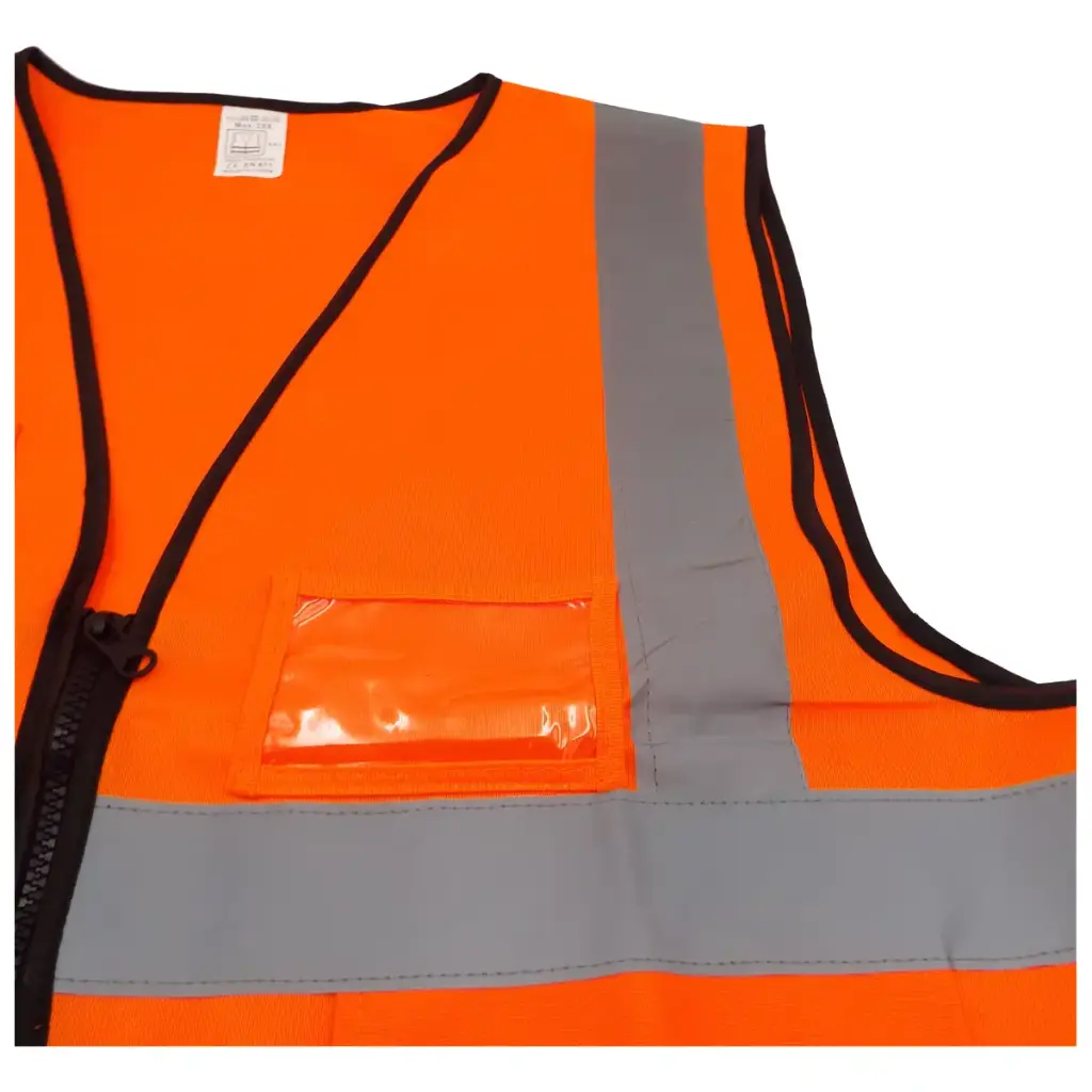 Orange Reflective Vest with Pockets