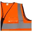 Orange Reflective Vest with Pockets