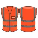 Orange Reflective Vest with Pockets