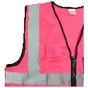 Pink Reflective Vest with Pockets