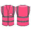 Pink Reflective Vest with Pockets