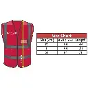 Red Reflective Vest with Pockets