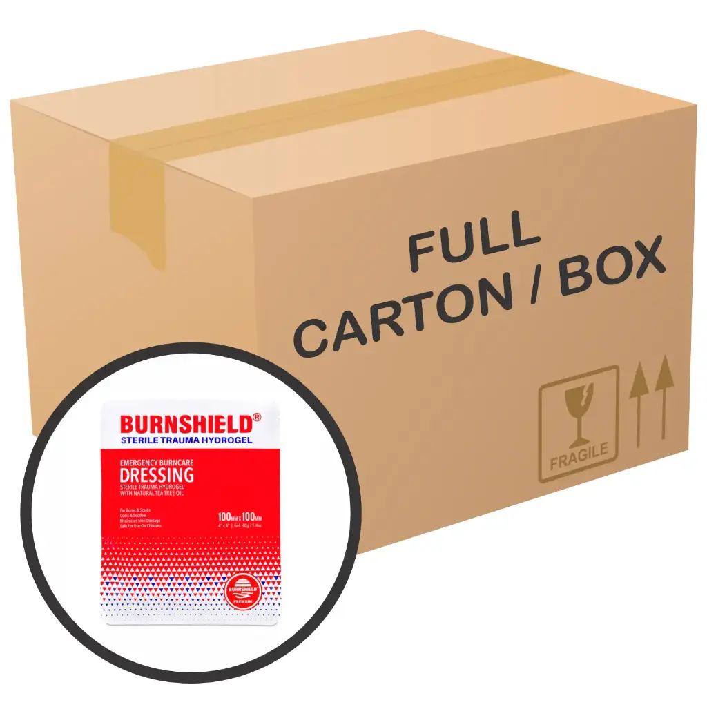 Burnshield Burn Dressing – 100mm x 100mm (Sterile Trauma Hydrogel Foam Dressing)