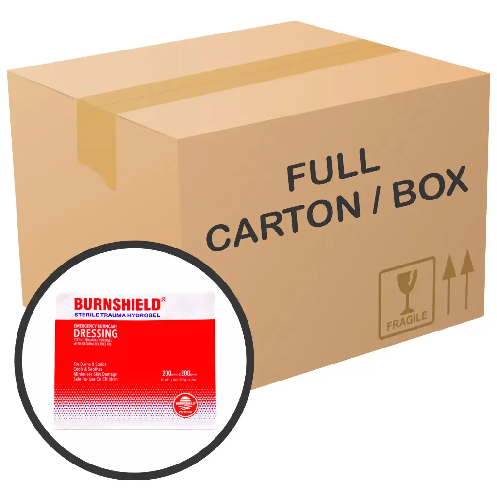 Burnshield Burn Dressing – 200mm × 200mm (Sterile Trauma Hydrogel Foam Dressing)