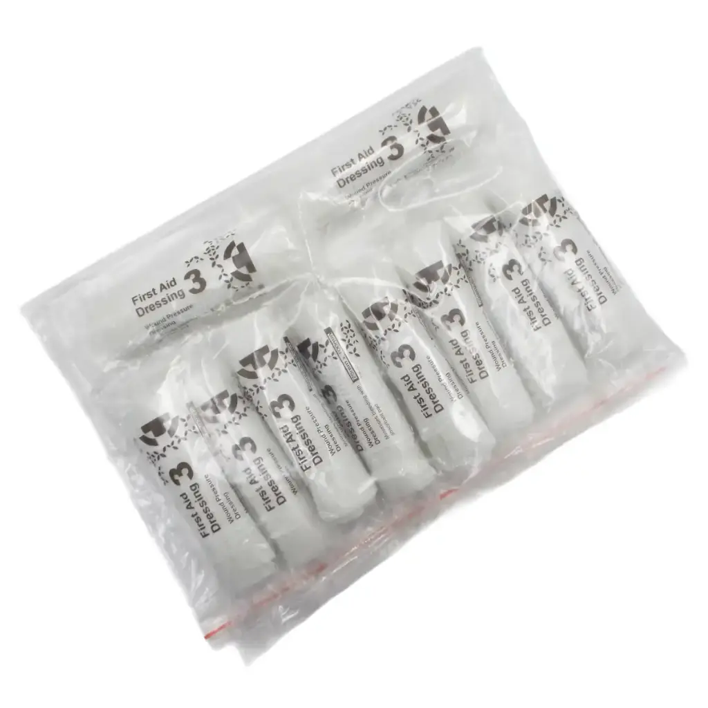 First Aid Dressing (FAD) No. 3 – Sterile Wound Dressing Pad for Emergency Care & Compliance
