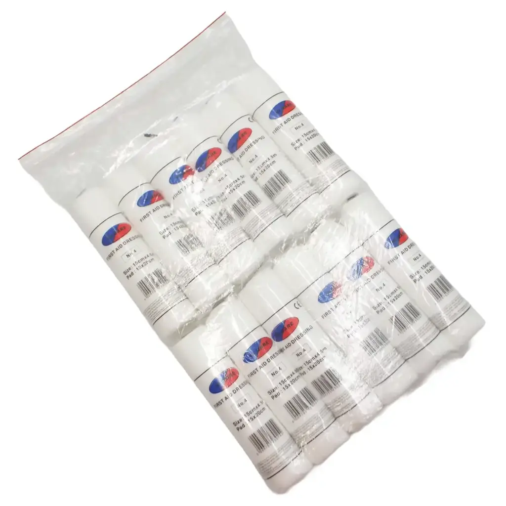 First Aid Dressing (FAD) No. 4 – Sterile Wound Dressing Pad for Emergency Care & Compliance