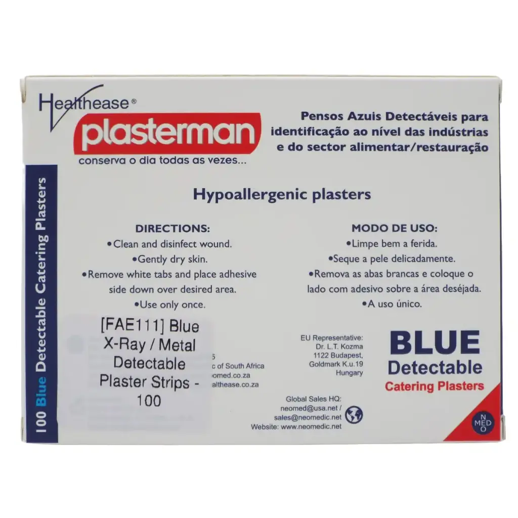 X-Ray / Metal Detectable Plaster Strips - 100