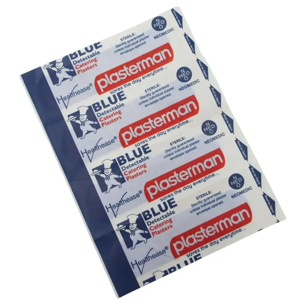 Blue Detectable Catering Plaster Strips – Pack of 100