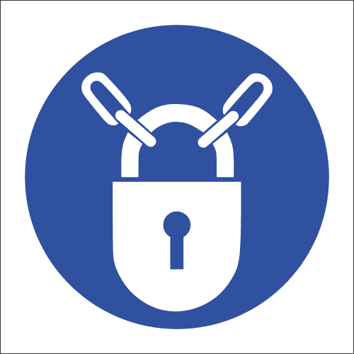 MA20 - Remain Locked Safety Sign