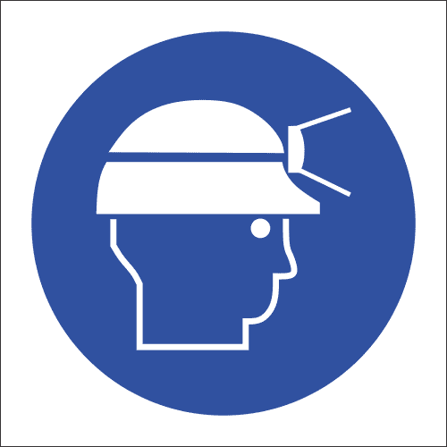 MA22 - Flashlight Helmet Safety Sign