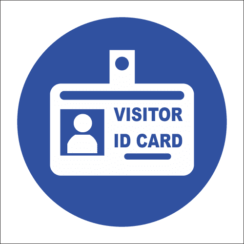 MA24 - Visitor Id Safety Sign