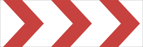 W407 - Sharp Curve Chevron (Triple) Road Sign