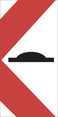 W417 - Danger Plate - Speed hump Road Sign