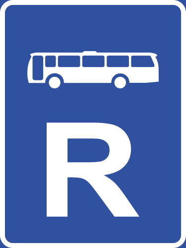 R301 - Bus Reservation Road Sign