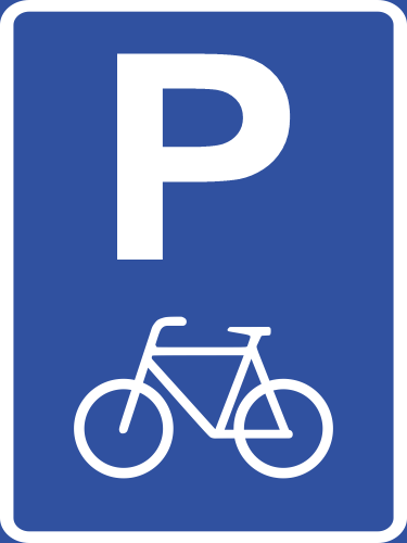 R304-P - Bicycle Parking Reservation Road Sign