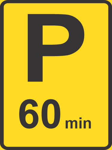 TR306-P - Temporary Limited Parking Reservation Road Sign