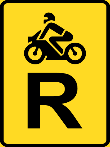 TR307 - Temporary Motor Cycle Reservation Road Sign