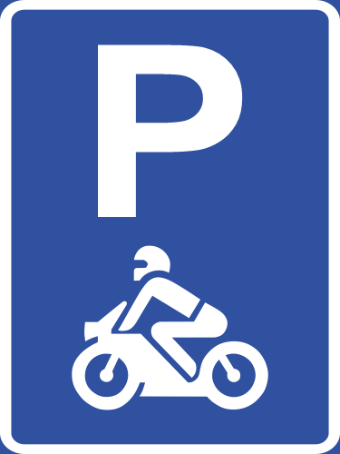 R307-P - Motor Cycle Parking Reservation Road Sign