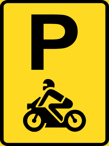 TR307-P - Temporary Motor Cycle Parking Reservation Road Sign