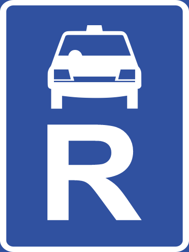 R309 - Taxi Reservation Road Sign