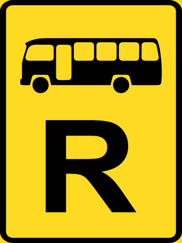 TR311 - Temporary Midi-Bus Reservation Road Sign