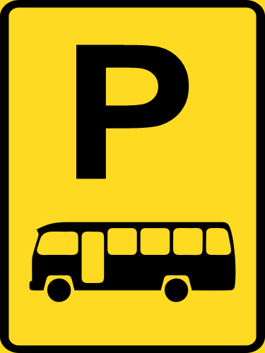 TR311-P - Temporary Midi-Bus Parking Reservation Road Sign