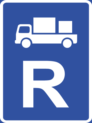 R312 - Delivery Vehicle Reservation Road Sign