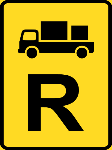 TR312 - Temporary Delivery Vehicle Reservation Road Sign