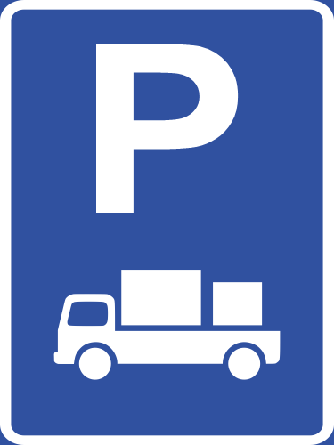 R312-P - Delivery Vehicle Parking Reservation Road Sign