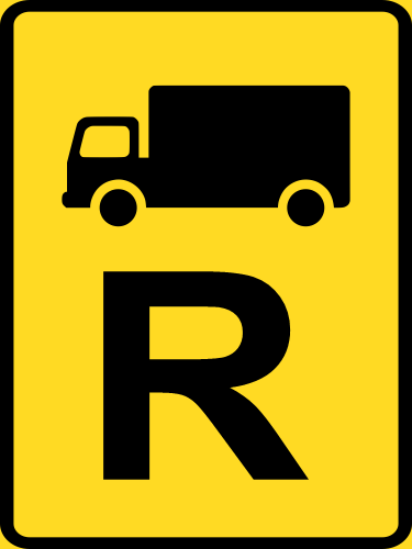 TR313 - Temporary Goods Vehicle Reservation Road Sign