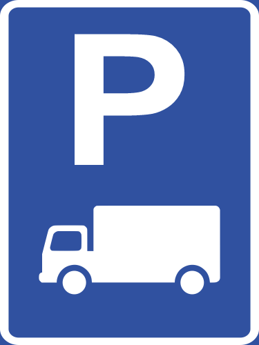R313-P - Goods Vehicle Parking Reservation Road Sign