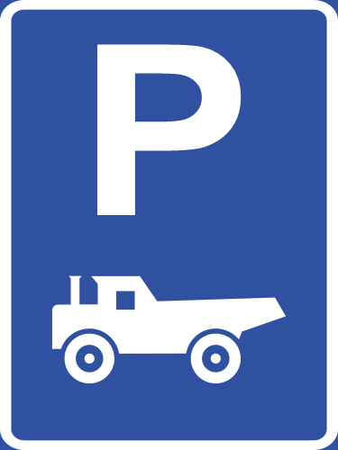 R315-P - Construction Vehicle Parking Reservation Road Sign