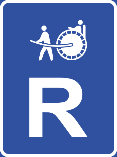 R318 - Rickshaw Reservation Road Sign