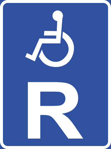 R323 - Disabled Persons Vehicle Reservation Road Sign