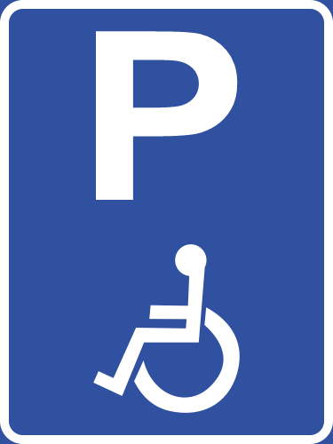 R323-P - Disabled Persons Vehicle Parking Reservation Road Sign