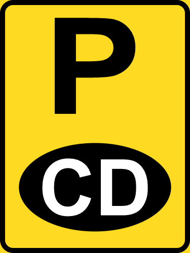 TR324-P - Temporary Authorised Vehicle Parking Reservation Road Sign