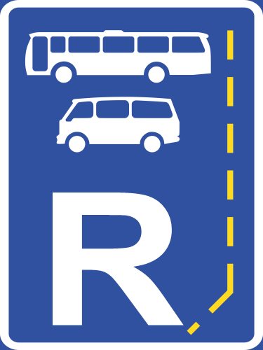 R329 - Start of Bus & Mini-Bus Lane Reservation Road Sign