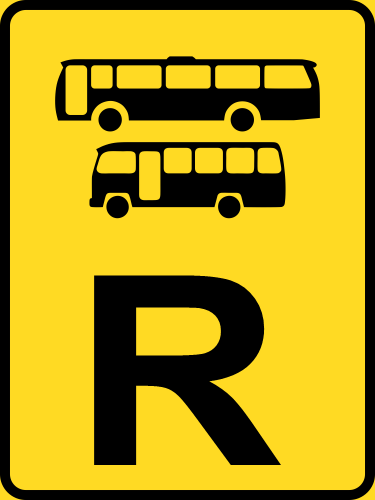 TR330 - Temporary Bus & Midi-Bus Reservation Road Sign